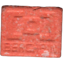 Orange Berghain ecstasy pill (XTC) — MDMA 279mg — Barcelona, Spain