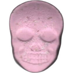 Pink Skull ecstasy pill (XTC) — MDMA 103mg — Barcelona, Spain