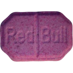 Pink Red Bull ecstasy pill (XTC) — MDMA 176mg — Vienna, Austria