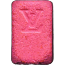 Pink Louis Vuitton ecstasy pill (XTC) — MDMA 60mg — Madrid, Spain
