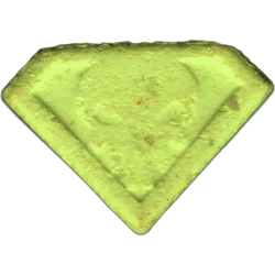 Yellow Punisher ecstasy pill (XTC) — MDMA 46mg — Barcelona, Spain