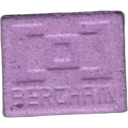 Purple Berghain ecstasy pill (XTC) — MDMA 97mg — Barcelona, Spain