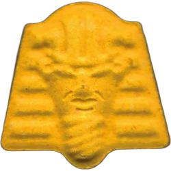 Yellow Pharaoh ecstasy pill (XTC) — MDMA 114mg — Madrid, Spain