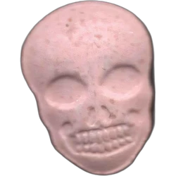 Pink Skull ecstasy pill (XTC) — MDMA 168mg — Zaragoza, Spain