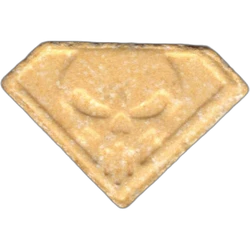 Yellow Punisher ecstasy pill (XTC) — Unknown — Zaragoza, Spain