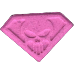 Pink Punisher ecstasy pill (XTC) — MDMA 187mg — Barcelona, Spain