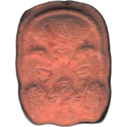 Orange Skull ecstasy pill (XTC) — MDMA 109mg — Castellón, Spain