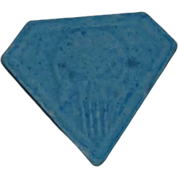 Blue Punisher ecstasy pill (XTC) — MDMA 163mg — Berlin, Germany