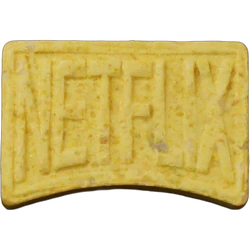 Yellow Netflix ecstasy pill (XTC) — MDMA 140mg — Berlin, Germany