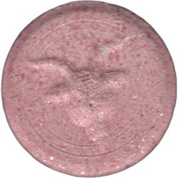 Pink Satan Sinner ecstasy pill (XTC) — MDMA 219mg — Castellón, Spain