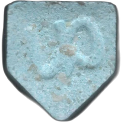 Blue Albert Heijn ecstasy pill (XTC) — MDMA 191mg — Málaga, Spain