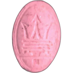 Pink Maserati ecstasy pill (XTC) — MDMA 132mg — Barcelona, Spain