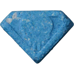 Blue Punisher ecstasy pill (XTC) — MDMA 149mg — Berlin, Germany