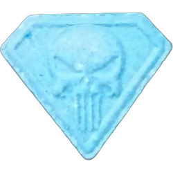 Blue Punisher ecstasy pill (XTC) — MDMA — Málaga, Spain