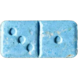 Blue Domino ecstasy pill (XTC) — MDMA 160mg — Geneva, Switzerland