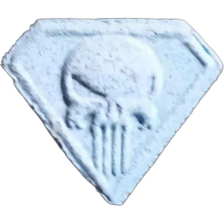 Blue Punisher ecstasy pill (XTC) — MDMA — Almería, Spain