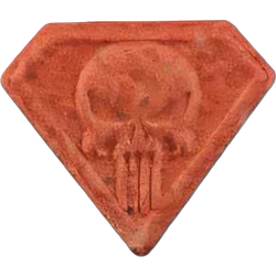 Brown Punisher ecstasy pill (XTC) — MDMA 239mg — Zürich, Switzerland