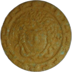 Orange Versace ecstasy pill (XTC) — Ketamine — Graz, Austria