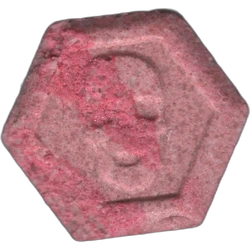 Pink Skull ecstasy pill (XTC) — MDMA 212mg — Barcelona, Spain