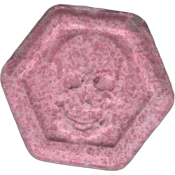 Pink Philipp Plein ecstasy pill (XTC) — MDMA 186mg — Barcelona, Spain