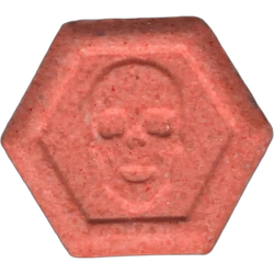 Orange Philipp Plein ecstasy pill (XTC) — MDMA 207mg — Girona, Spain