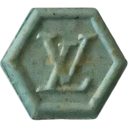 Green Philipp Plein ecstasy pill (XTC) — MDMA 184mg — Zürich, Switzerland