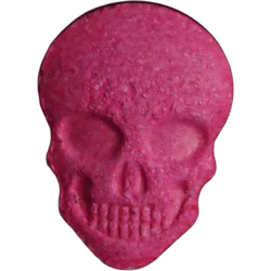 Pink Skull ecstasy pill (XTC) — MDMA 154mg — Berlin, Germany
