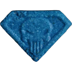 Blue Punisher ecstasy pill (XTC) — MDMA 127mg — Berlin, Germany
