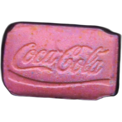 Pink Coca-Cola ecstasy pill (XTC) — MDMA 90mg — Madrid, Spain