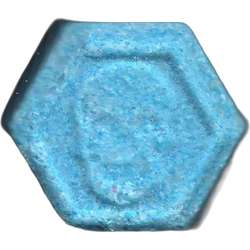 Blue Philipp Plein ecstasy pill (XTC) — MDMA — Madrid, Spain