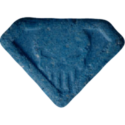 Blue Punisher ecstasy pill (XTC) — MDMA 136mg — Vienna, Austria