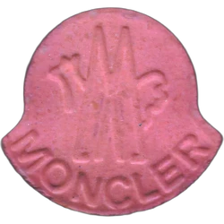 Pink Moncler ecstasy pill (XTC) — MDMA 127mg — Madrid, Spain