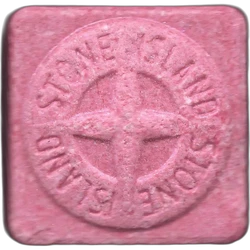 Pink Stone Island ecstasy pill (XTC) — MDMA 177mg — Madrid, Spain
