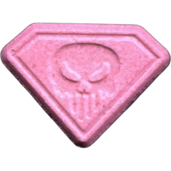 Pink Punisher ecstasy pill (XTC) — MDMA 157mg — Madrid, Spain