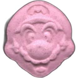 Pink Super Mario ecstasy pill (XTC) — MDMA 171mg — Barcelona, Spain