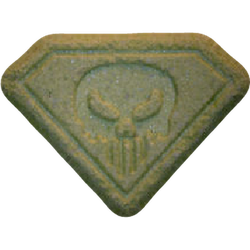 Green Punisher ecstasy pill (XTC) — MDMA 224mg — Vienna, Austria