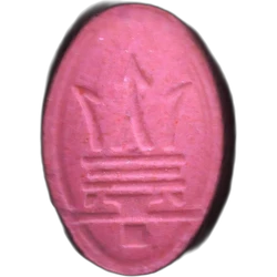 Pink Maserati ecstasy pill (XTC) — 4-MMC — Madrid, Spain