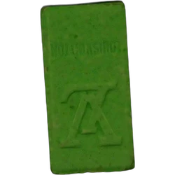 Green Louis Vuitton ecstasy pill (XTC) — MDMA 138mg — Berlin, Germany