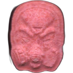 Pink Gas Mask ecstasy pill (XTC) — MDMA 188mg — Madrid, Spain