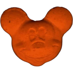 Orange Mickey Mouse ecstasy pill (XTC) — MDMA 166mg — Barcelona, Spain