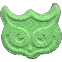 Green Owl ecstasy pill (XTC) — MDMA 281mg — Madrid, Spain