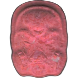 Pink Gas Mask ecstasy pill (XTC) — MDMA 179mg — Madrid, Spain