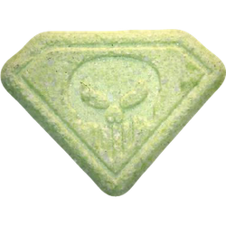 Green Punisher ecstasy pill (XTC) — MDMA 158mg — Vienna, Austria