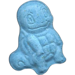 Blue Squirtle ecstasy pill (XTC) — MDMA 185mg — Madrid, Spain