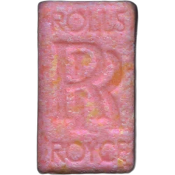 Pink Rolls Royce ecstasy pill (XTC) — MDMA 86mg — Madrid, Spain