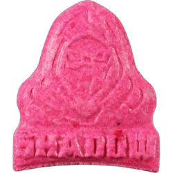 Pink Donkey Kong ecstasy pill (XTC) — MDMA 222mg — Zürich, Switzerland