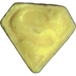 Yellow Superman ecstasy pill (XTC) — MDMA 171mg — Madrid, Spain