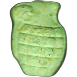 Green Granade ecstasy pill (XTC) — MDMA 188mg — Barcelona, Spain