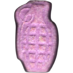 Purple Granade ecstasy pill (XTC) — MDMA 270mg — Madrid, Spain