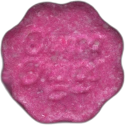 Pink Chupa Chups ecstasy pill (XTC) — Maltodextrina — Barcelona, Spain